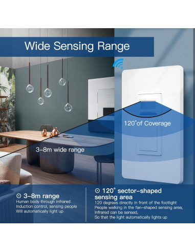 Interruptor de Movimiento Inteligente MOES 1 Gang Wi-Fi PIR