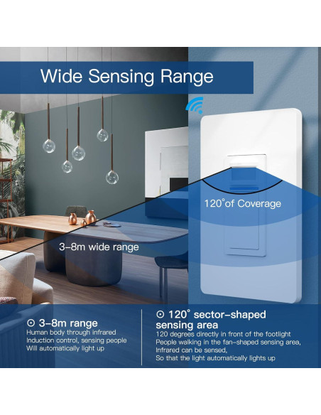 Interruptor de Movimiento Inteligente MOES 1 Gang Wi-Fi PIR