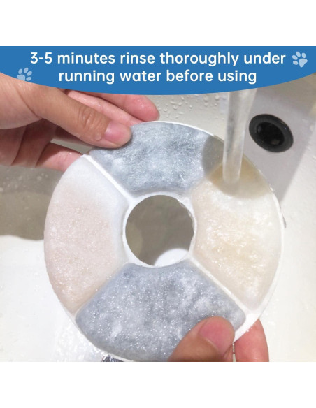Filtros de Agua para Gatos RBAYSALE Paquete de 12 Triple Filtración