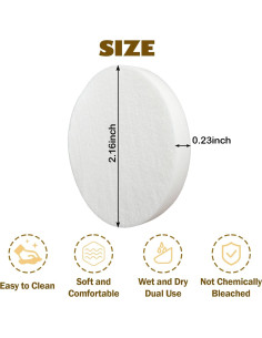 100 Esponjas de Maquillaje Desechables HIBILDER 5.48 cm 2