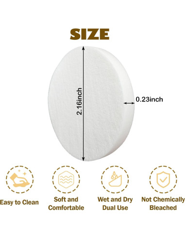 100 Esponjas de Maquillaje Desechables HIBILDER 5.48 cm