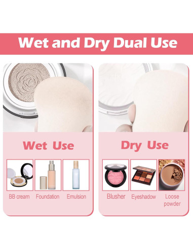 100 Esponjas de Maquillaje Desechables HIBILDER 5.48 cm