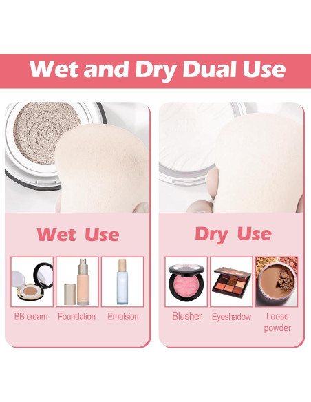 100 Esponjas de Maquillaje Desechables HIBILDER 5.48 cm