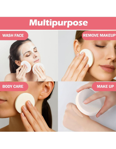 100 Esponjas de Maquillaje Desechables HIBILDER 5.48 cm