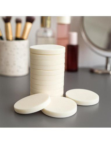100 Esponjas de Maquillaje Desechables HIBILDER 5.48 cm
