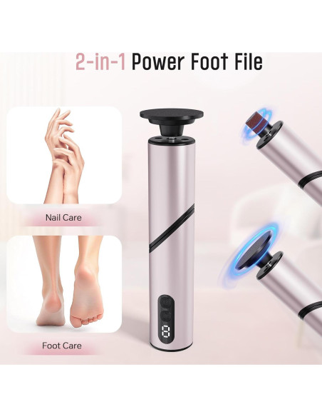 Removedor de Callos Eléctrico Inalámbrico ZHOUMADE FR11 9 Velocidades