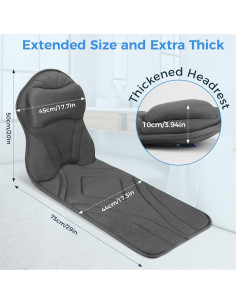 Almohada de Baño Ergonómica LOOWARTS 129.5x43.2cm Gris 2