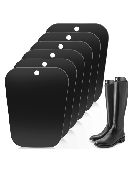 6 Formadores de Botas Reutilizables 30.5 cm Negro PP