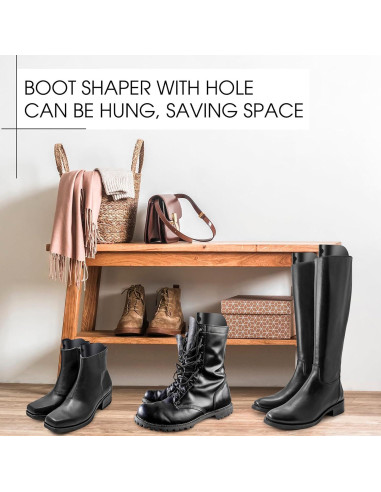 6 Formadores de Botas Reutilizables 30.5 cm Negro PP