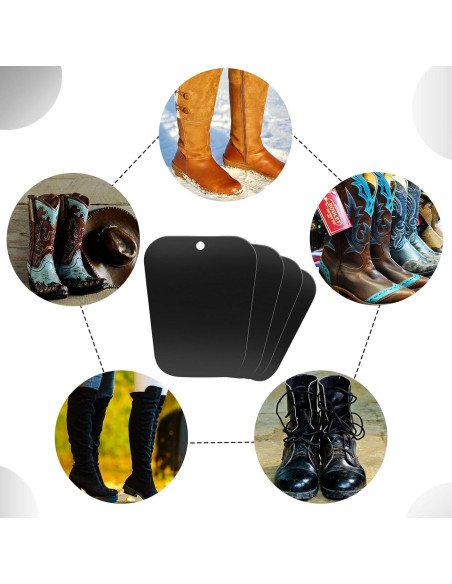 6 Formadores de Botas Reutilizables 30.5 cm Negro PP