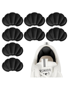 Cojines para Talones FootJKYX - 4 Pares Negros Antideslizantes