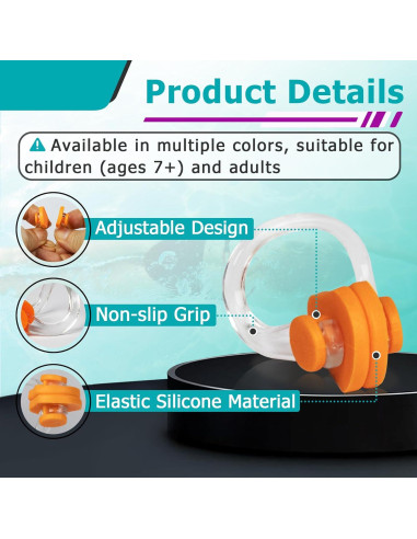 40 Clips de Nariz para Natación Joworthy - Silicona Impermeable