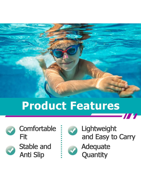 40 Clips de Nariz para Natación Joworthy - Silicona Impermeable