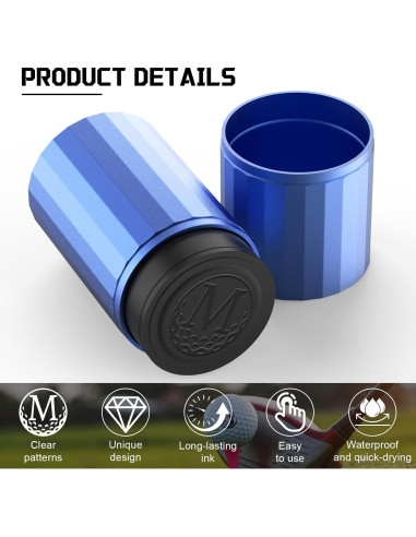 Sello de Pelota de Golf Personalizado UNIGIFTIME Azul