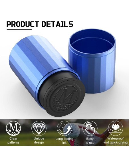 Sello de Pelota de Golf Personalizado UNIGIFTIME Azul