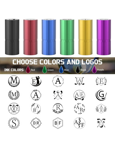 Sello de Pelota de Golf Personalizado UNIGIFTIME Azul