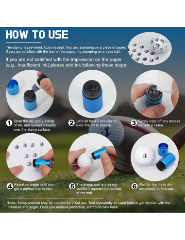 Sello de Pelota de Golf Personalizado UNIGIFTIME Azul