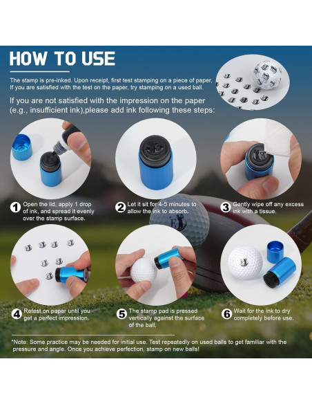 Sello de Pelota de Golf Personalizado UNIGIFTIME Azul