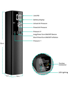 Bomba de Pelotas Eléctrica Genérico BP con Manómetro y Luz LED 2