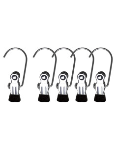 Juego de 5 Ganchos Antideslizantes MAWA para Ropa Negro