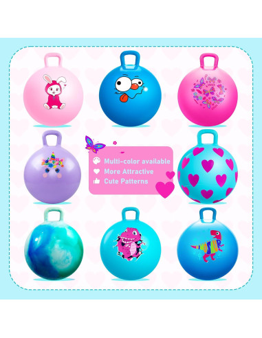 Bola Saltarina EVERICH 40cm Corazón Azul para Niños 3-6 años