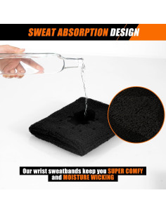 Bandas de sudor SEPORUD 8 piezas unisex para deporte 2