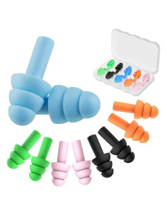5 Pares de Tapones para Dormir Waxxy - Silicona Suave Reutilizable