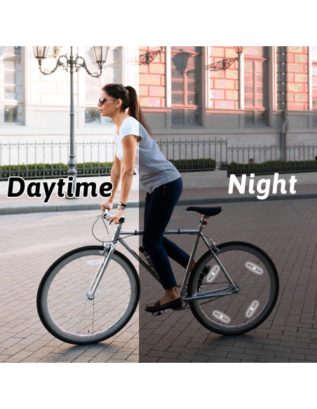 4 Reflectores de Radios de Bicicleta Qulkws - Seguridad Nocturna
