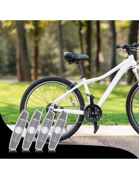 4 Reflectores de Radios de Bicicleta Qulkws - Seguridad Nocturna