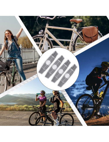 4 Reflectores de Radios de Bicicleta Qulkws - Seguridad Nocturna