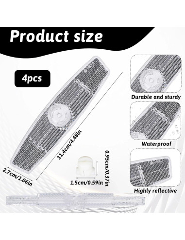4 Reflectores de Radios de Bicicleta Qulkws - Seguridad Nocturna