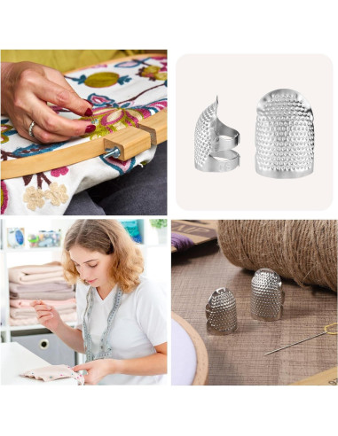 Dedales Ajustables de Acero Inoxidable Xyembu - 2 Pcs