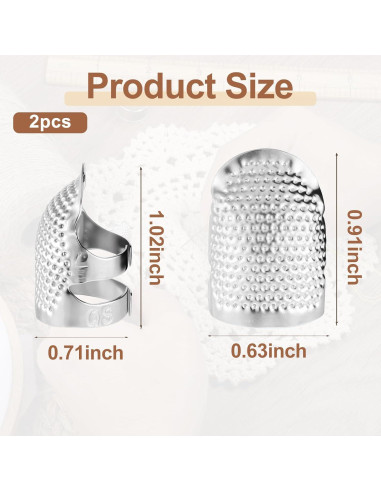 Dedales Ajustables de Acero Inoxidable Xyembu - 2 Pcs