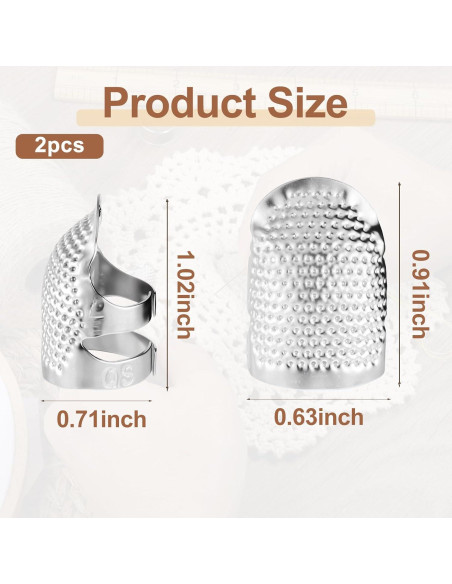 Dedales Ajustables de Acero Inoxidable Xyembu - 2 Pcs