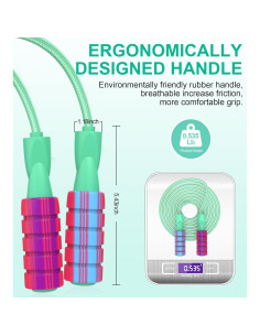 Cuerda de Saltar Ajustable Crhoeiq para Ejercicio Adultos 2