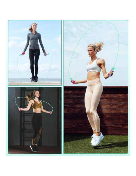 Cuerda de Saltar Ajustable Crhoeiq para Ejercicio Adultos