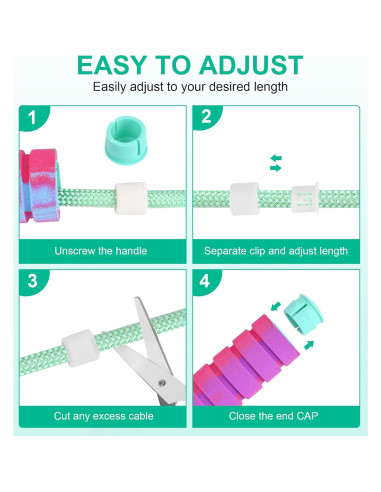 Cuerda de Saltar Ajustable Crhoeiq para Ejercicio Adultos