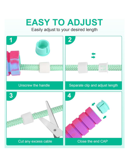 Cuerda de Saltar Ajustable Crhoeiq para Ejercicio Adultos