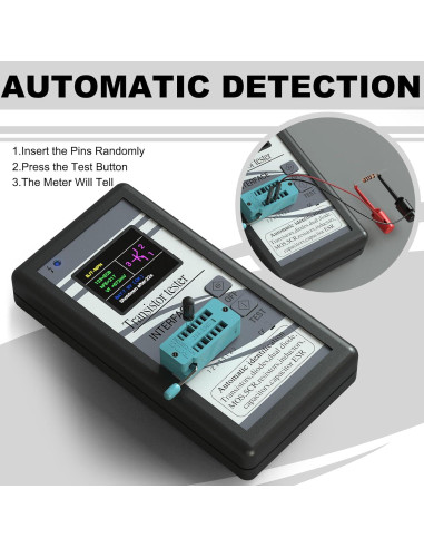 Probador de Transistores DROK - Medidor LCR Multifuncional