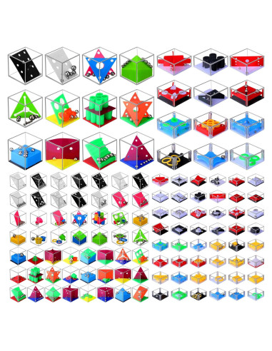 100 Mini Cubos de Rompecabezas RoundFunny - Juguete Educativo