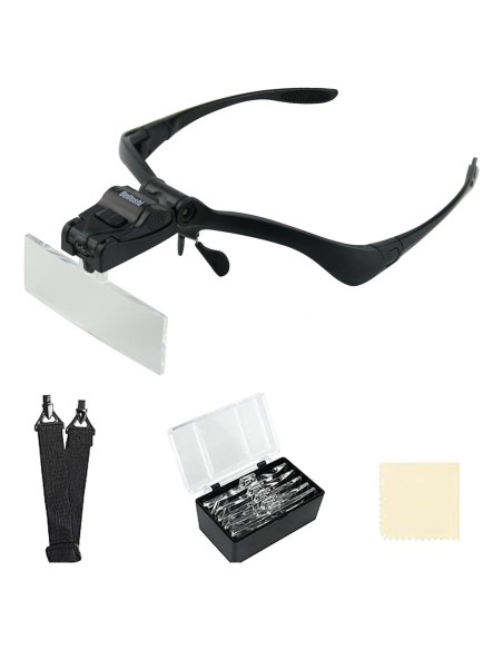 Gafas de aumento LED Beileshi 1.0X a 3.5X con soporte Gafas de aumento LED Beileshi 1.0X a 3.5X con soporte