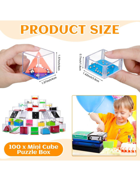 100 Mini Cubos de Rompecabezas RoundFunny - Juguete Educativo