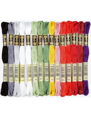 Hilo de Bordado DMC 100% Algodón 30 Madejas 8.7 Yardas