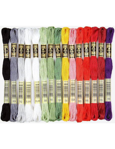 Hilo de Bordado DMC 100% Algodón 30 Madejas 8.7 Yardas