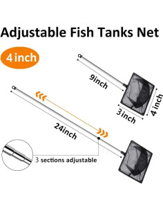 Red de Acuario Extensible Grepol 9-24 Pulgadas Nylon Acero 2