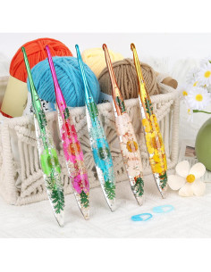 Juego de Ganchillos Coopay 5 PZS Ergonomicos 4-6mm con Estuche 2