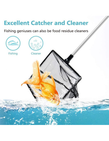 Red de Acuario Extensible Grepol 9-24 Pulgadas Nylon Acero