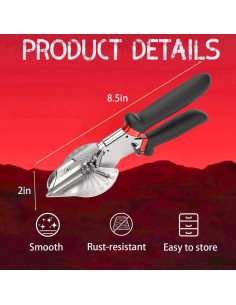 Tijeras de Inglete XunErQiLuck con 12 Cuchillas de Acero Inoxidable 2