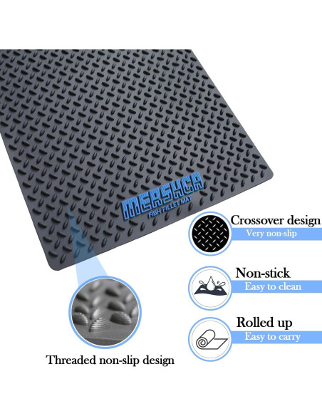 Alfombrilla Antideslizante para Filetear Pescado Mershca 36x61cm