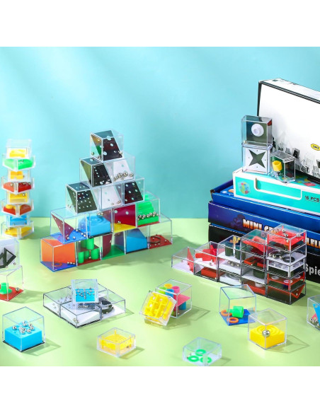 100 Mini Cubos de Rompecabezas RoundFunny - Juguete Educativo